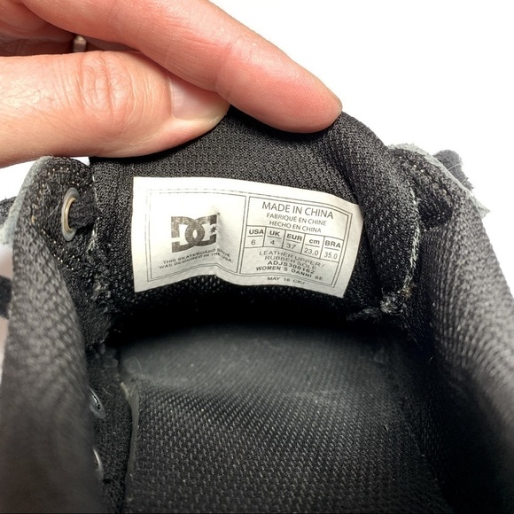 COPY - DC Danni SE skateboard sneaker in Black Leather Size 6 - Picture 8 of 8